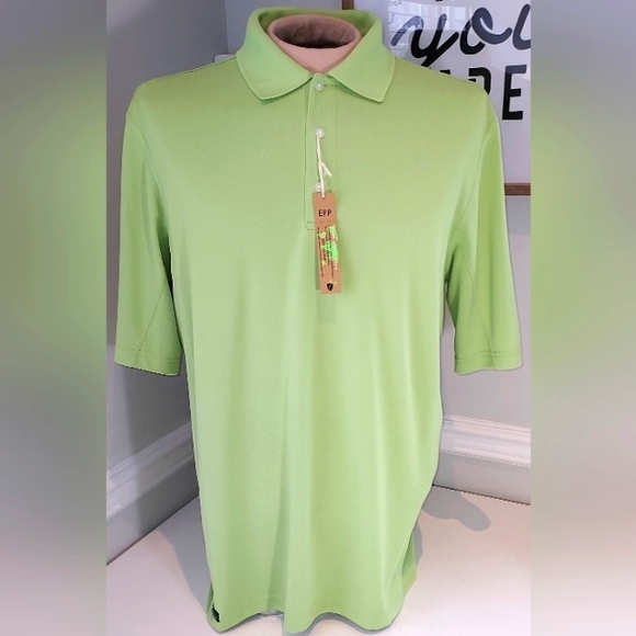 Cleveland Classics Lime Collared Partial Button Down Short Sleeve Shirt NWT - Picture 1 of 11